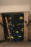 Übung: Büdingen - Katastrophenschutzübung - Abstützmaßnahmen unter schwerem Atemschutz